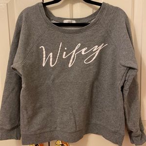 Grey wifey sweatshirt